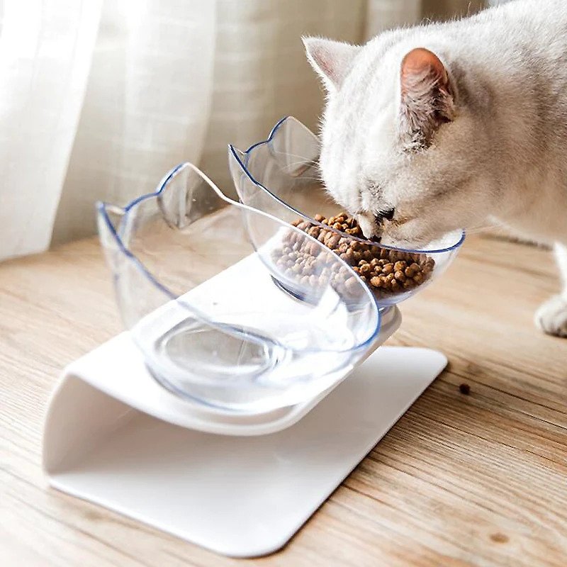 Orthopedic anti-vomiting bowl for cats