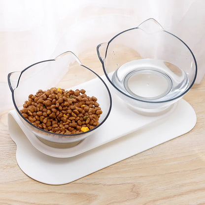 Orthopedic anti-vomiting bowl for cats