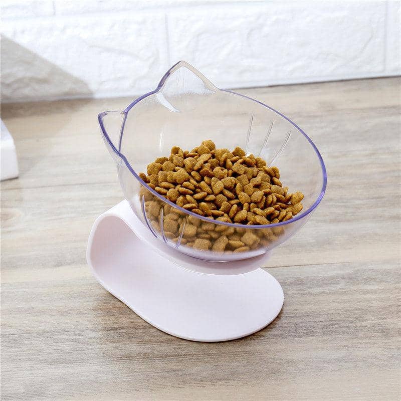 Orthopedic anti-vomiting bowl for cats