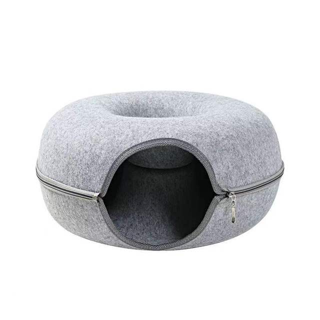 Cat Donut Bed - Cute Tunnel Design