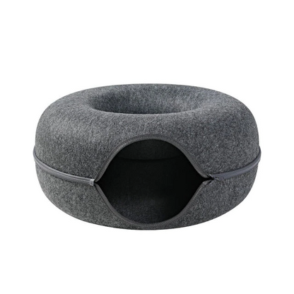 Cat Donut Bed - Cute Tunnel Design