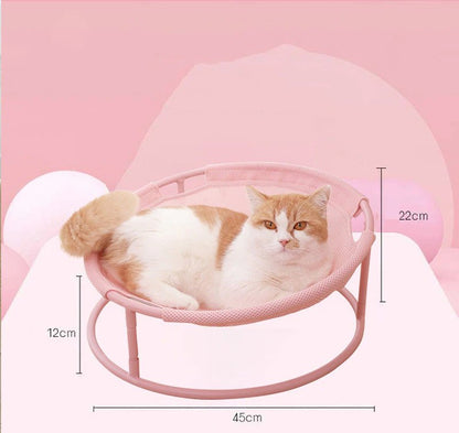 Cat bed with raised hammock